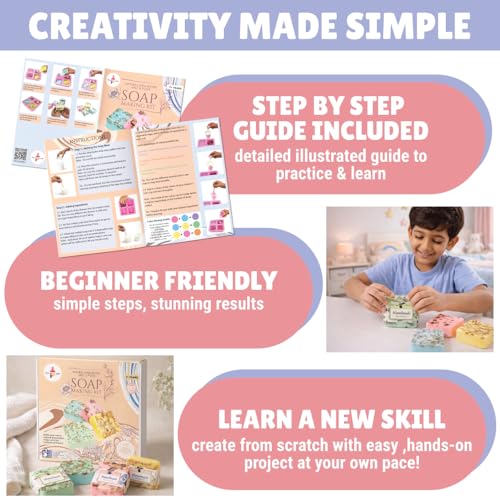 Image of Kalakaram DIY Shea Butter Soap Making Kit | STEM Project & Learning Science Kit | Educational Birthday Gift Kids, Boys & Girls Ages 8-10-12-14 | Creative Gift Idea for Young Scientists.