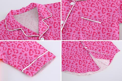 Image of Schbbbta Girls & Women Silk Nightgown, Short Sleeve Button Down Satin Nightshirt Pajama House Dress, 3 Years- Women 2XL