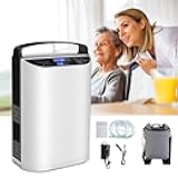 Portable Oxygen Generator,1-5L Adjustable Oxygen Concentrator for Travel Use,Pulse Oxygen Concentrator with Travel Bag and Accessories