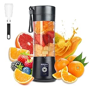 Draagbare mixer beker,Elektrische USB Juicer Blender,Mini Blender Draagbare mixer voor Shakes en Smoothies, Sap,380ml, zes bladen Perfect voor het mengen,Bule