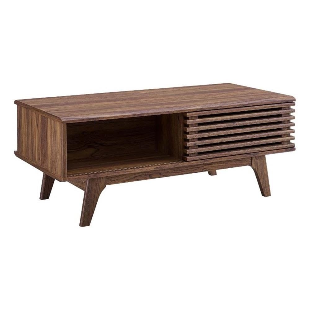Modway Mid-Century Modern Walnut Coffee Table, 43 Inches Render