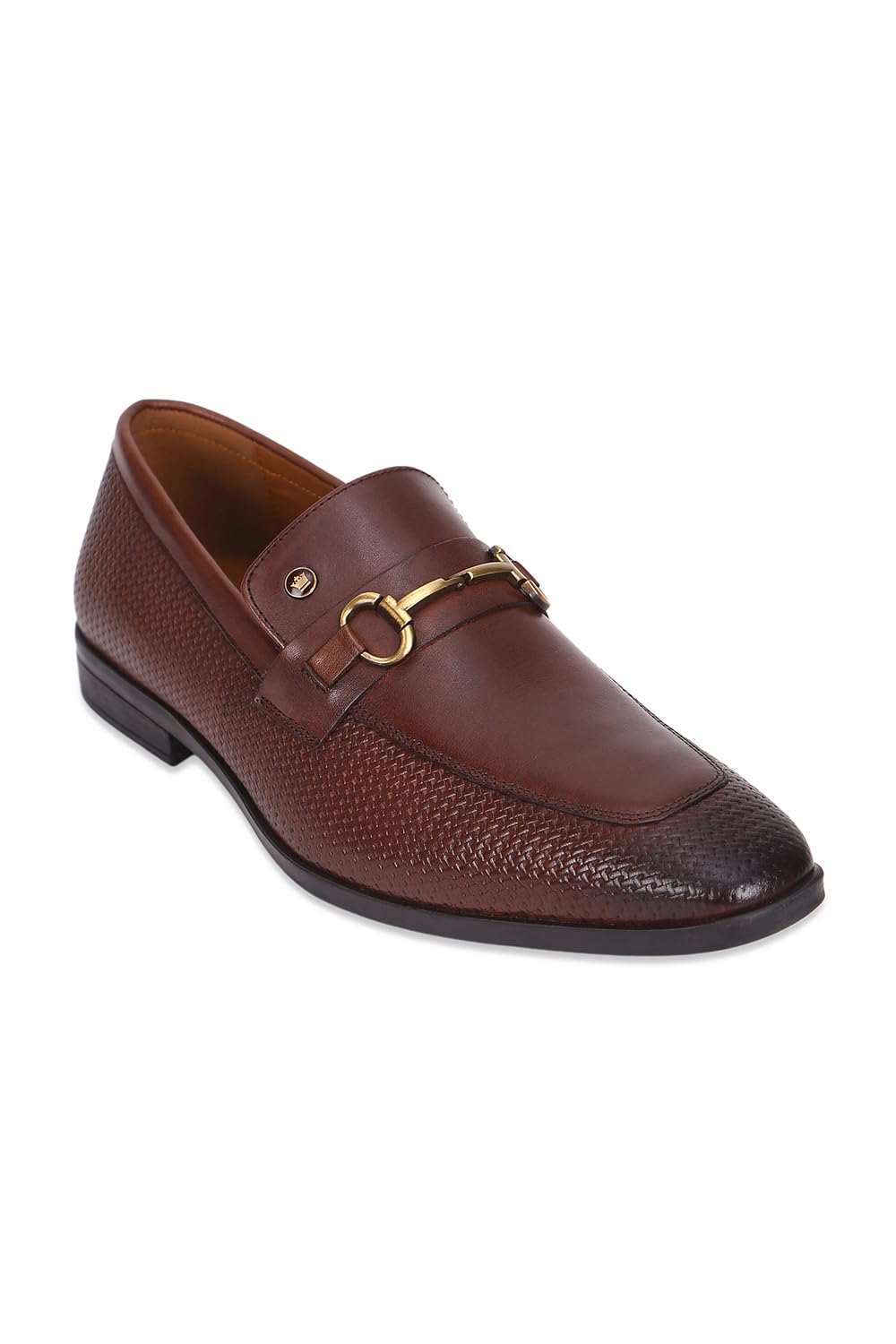 Louis Philippe Men Brown Formal Leather Textured Slip-ons (B0D5H5FDLH) Amazon Price History, Amazon Price Tracker