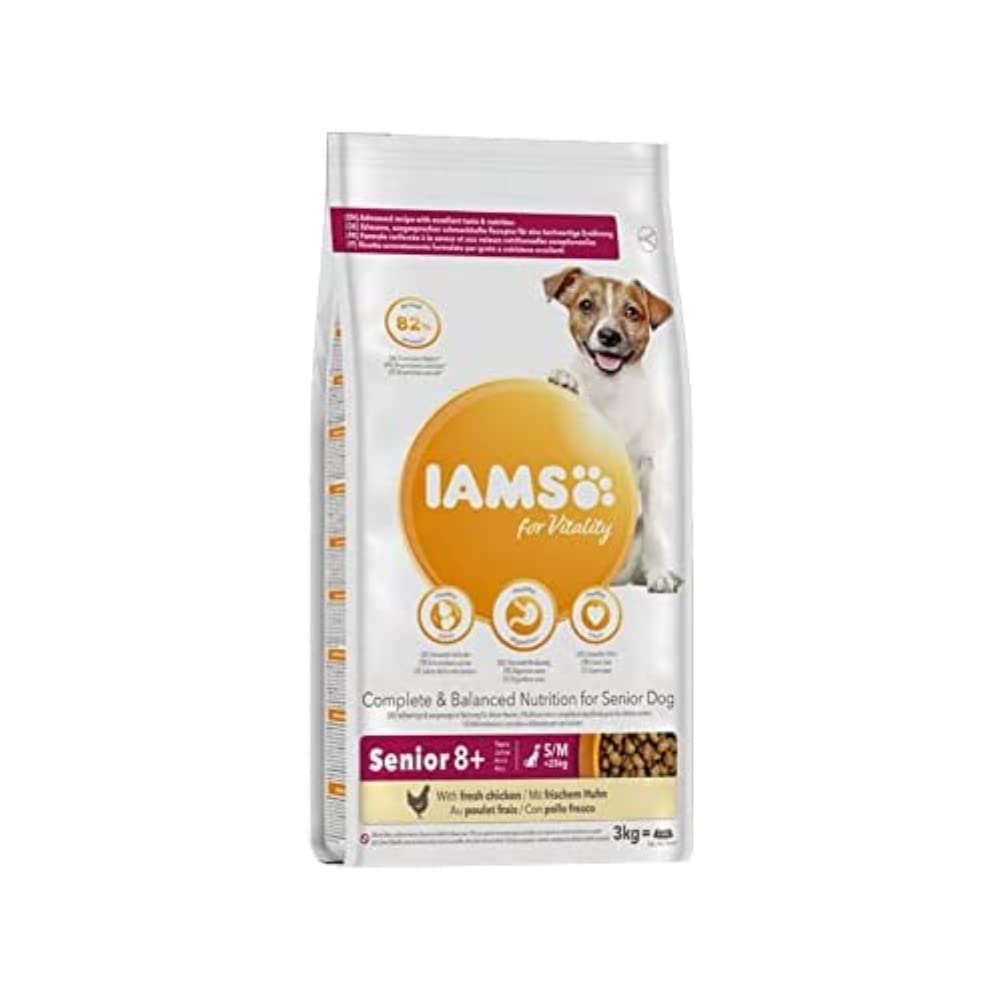 IAMS for Vitality Senior Dog Food Small/Medium Breed With Fresh Chicken 3 Kg