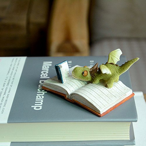 Top Collection 4535 Miniature Fairy Garden And Terrarium Mini Dragon Reading Figurine thumb #2