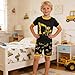 Akyzic Boy Short Pajamas Toddler Excavator jammies Pjs for Baby Boys Cotton Summer Sleepwear Sets 2 Piece kids Clothes 3-10T yellow track-6327-6T