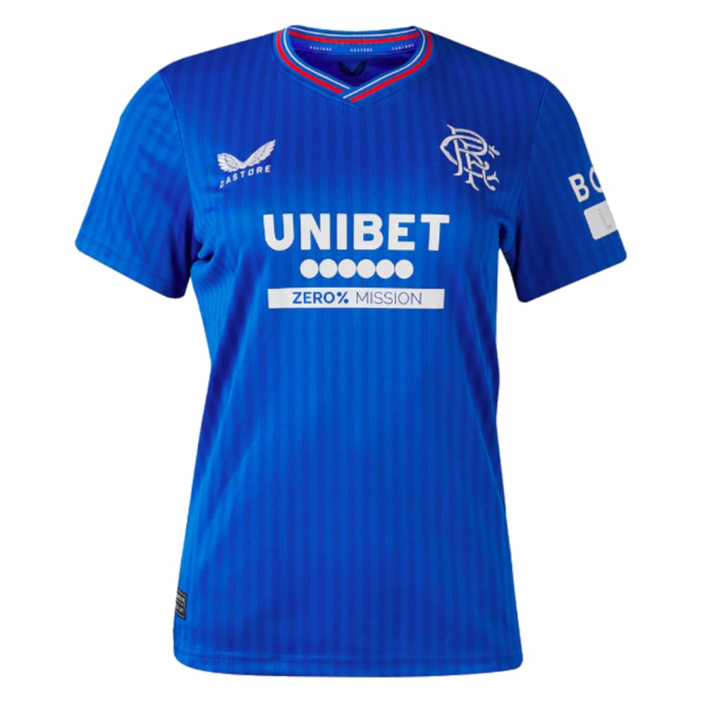 Castore Men's Blue 2023-2024 Rangers Home Football Soccer T-Shirt (Ladies)