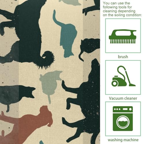 Tapis de cuisine lavable animaux pour protéger le sol de la buanderie - 5