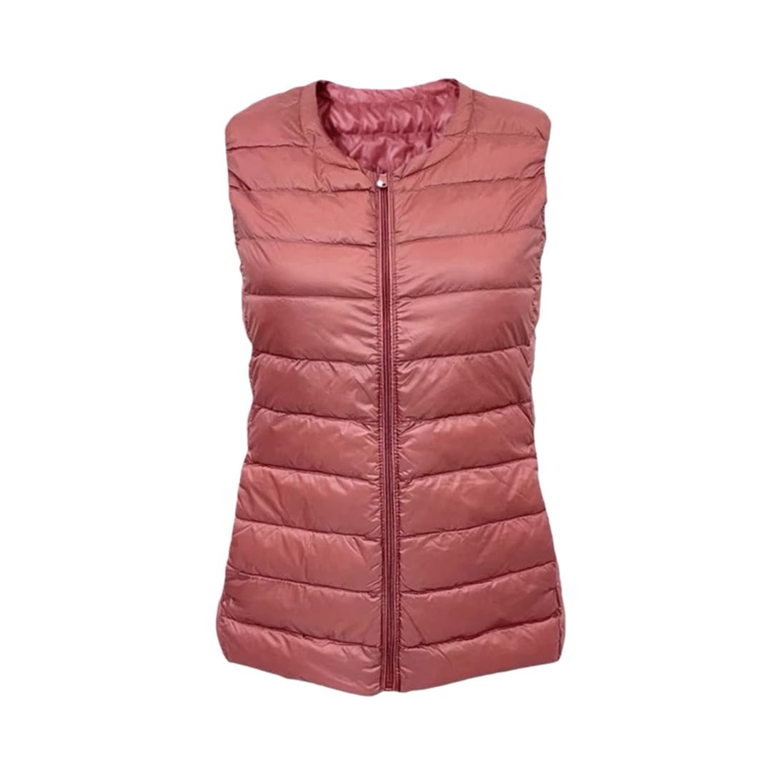 Gilet Sans Manches Pour Femmes Gilet Chaud Coupe Ajustée Doublure Chaude D'hiver