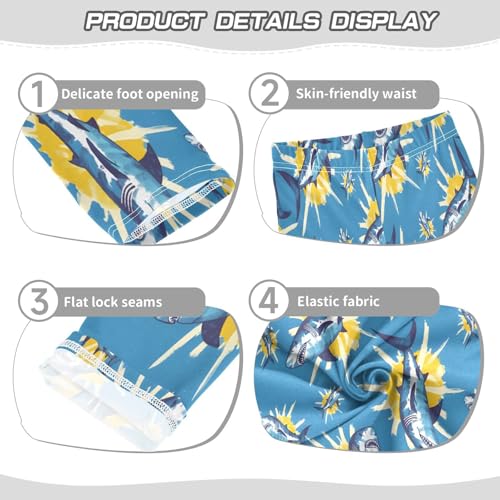 Toddler Girls Leggings Printed Yoga Pants Leggings Blue Sharks for Kids3