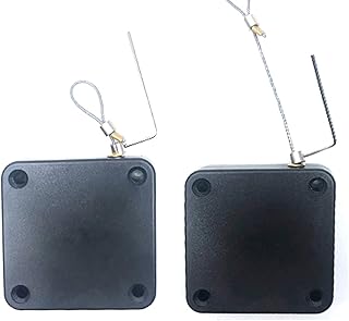 Multifunctional Pull Cord Auto Door Closer, Auto Sensor Door Closer, Auto Close All Doors, for Commercial Residential Bedroom Door Sliding Double Door Bathroom Door Black - (Set of 2)