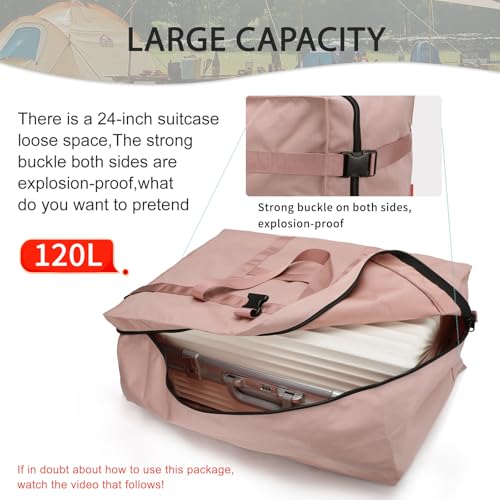 120L Travel Duffel Bags Extra Large Foldable Duffel Bag Weekend Overnight Storage Luggage for Airline Camping Moving Sport3