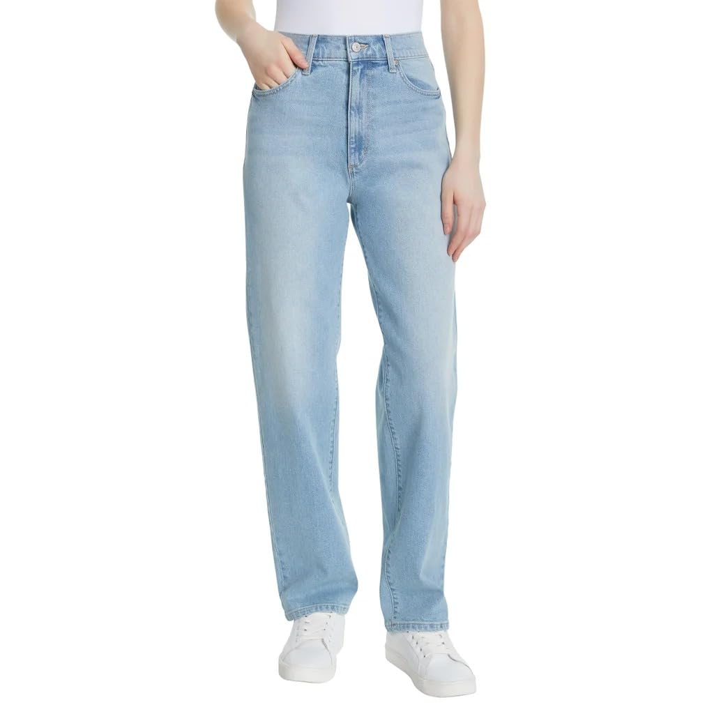 Women’s Straight Leg Relaxed Fit Cotton Stretch Jean