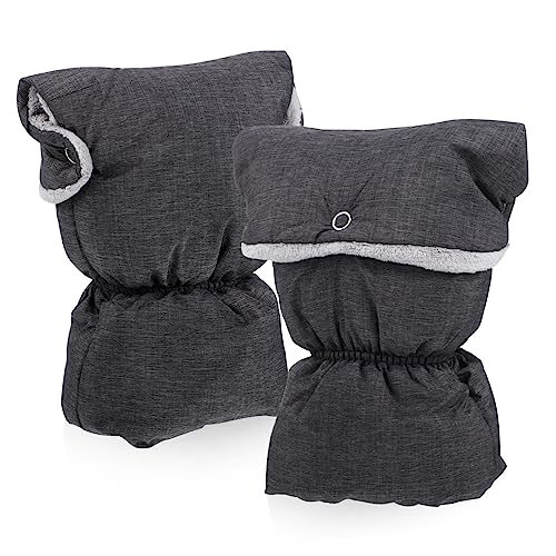 UPKOCH ベビーカー用ハンドマフ ユニバーサル設計 寒さ対策 コーラルス 内側 スナップボタン付き 伸縮性バンド ショッピングカートにも対応