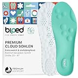 biped Cloud extra weiche Einlegesohlen für Alltag, Sport und Arbeitsschuhe - Orthopädisch dämpfende Schuheinlagen mit Fersenpolster – Massage Schaumstoff Einlagen z2938(mint,39-41)