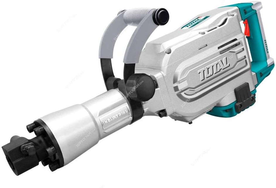 – TOTAL Super 1700W Demolition Hammer Breaker Drill Machine| Impact Force 50J System of hex Chucks| carbon brushes and chisels| best for cement, concrete, hard stones destruction and mining| Heavy Duty