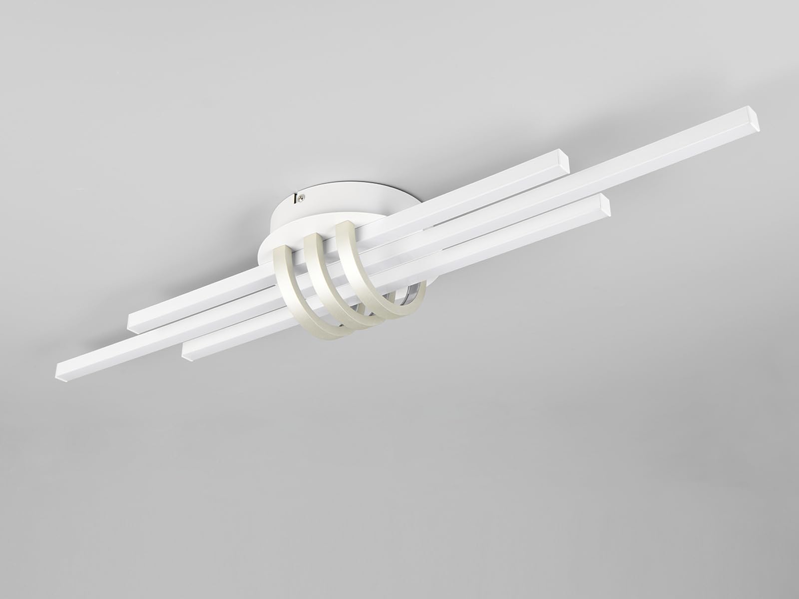 RL LIVE YOUR LIGHT Lampa sufitowa LED, ściemniana za pomocą przełącznika, biała, płaska, duża, szerokość 81 cm