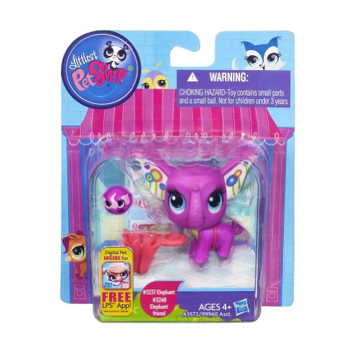 Littlest Pet Shop Figure Elephant & Elephant Friend by Littlest Pet Shop