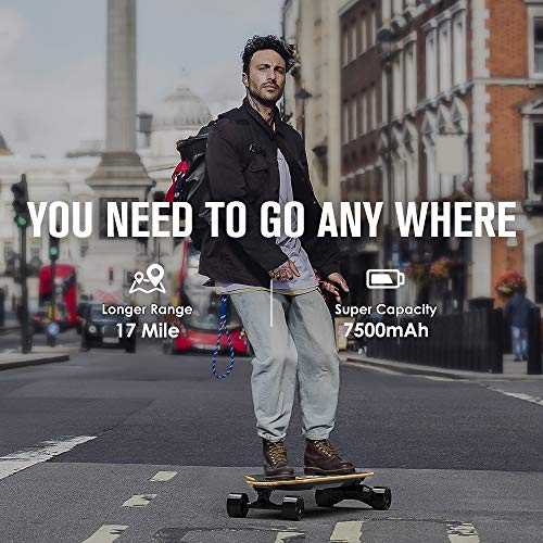 Electric Skateboards,1800W Dual Motors with Remote Control,Top Speed 25MPH,17 Miles Range, Longboard with Belt Drive System,3 Speeds Adjustment,Electric Skateboard for Adults and Youth - Image 5