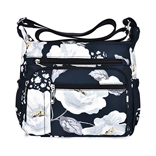 Image of Women Shoulder Handbag Roomy Multiple Pockets Bag Ladies Crossbody Purse Tote Top Handle Satchel