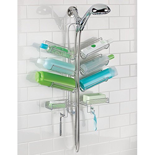 Verona Collection iDesign Steel Hanging Shower Caddy – 25" x 14" x 4" Silver