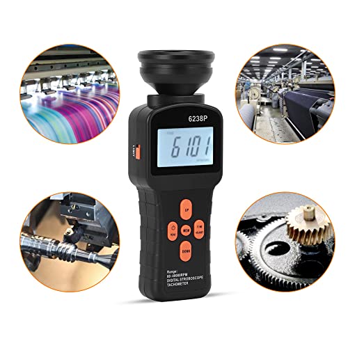 Non-contact Speed Measurement Digital Stroboscope Tachometer 6238P ...