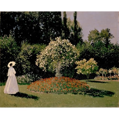 Monet Femme dans le jardin impression giclée pour une atmosphère poétique