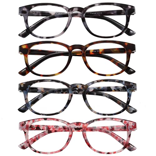 Image of Przene Reading Glasses for Men Women Blue Light Blocking Readers Spring Hinges Lightweight Style Pack