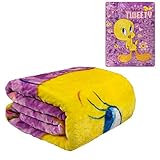 Sweetie Tweety Bird Plush Raschel Twin Size Blanket 60x80