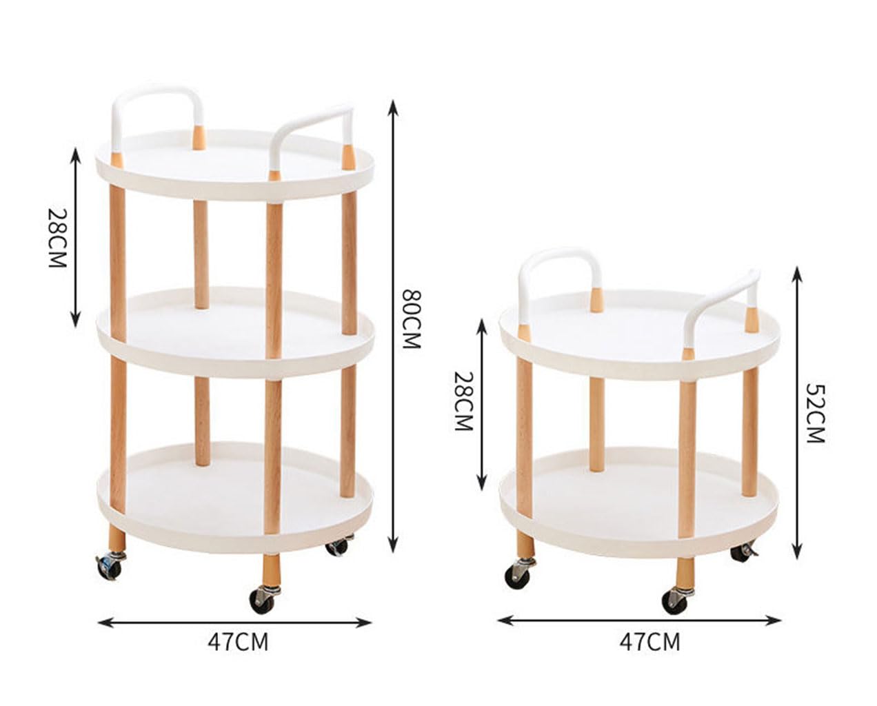 Carrito rodante versátil de 3 niveles, solución multifuncional para cocina, baño y oficina, elegante mesa auxiliar y estantería para uso doméstico o comercial
