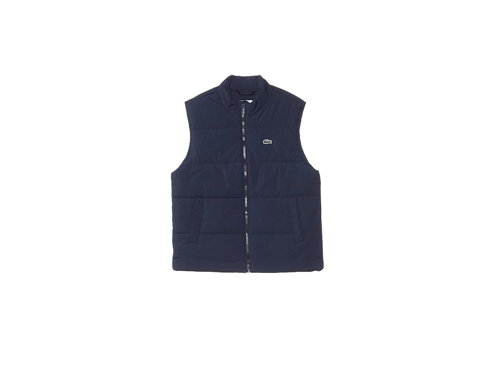 Lacoste Kids Sleeveless Taffeta Puffer Full Vest (Big Kid/Little Kid) (Navy Blue) Boy's Coat