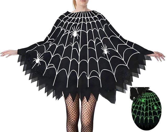 Mantella Carnevale Halloween Ragnatela Spider Net Cosplay Cape SPIDER-NET01