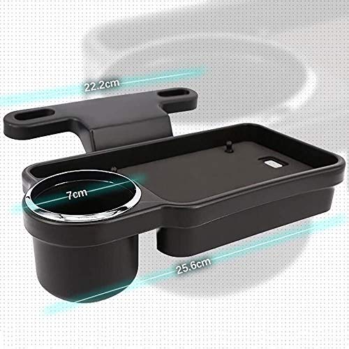 Image of Oshotto (FT-04) Foldable Car Auto Headrest Rear Back Seat Table Drink Food Cup Tray Holder Compatible with Jaguar XF /XS - Black