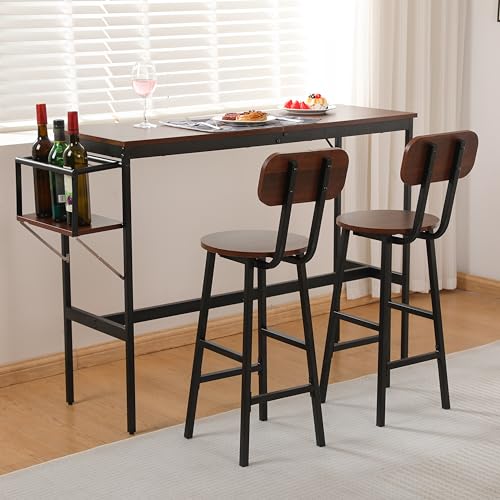 OSJ �J�E���^�[�e�[�u�� �z�[���o�[ 3�_�Z�b�g �X�c�[�� �n�C�e�[�u�� ����90cm �u���E��