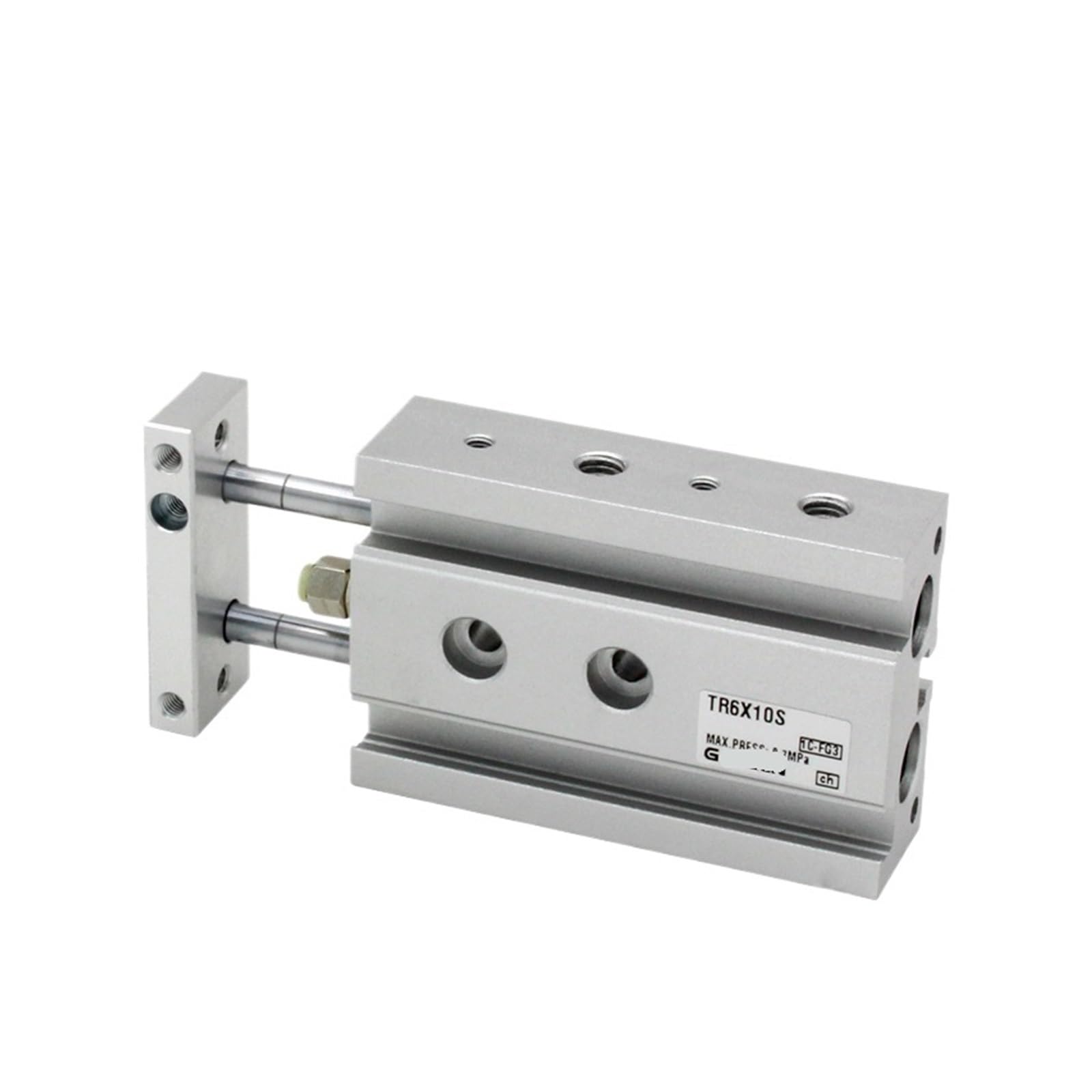 Vérin pneumatique double tige TR32X60S pour guidage linéaire précis