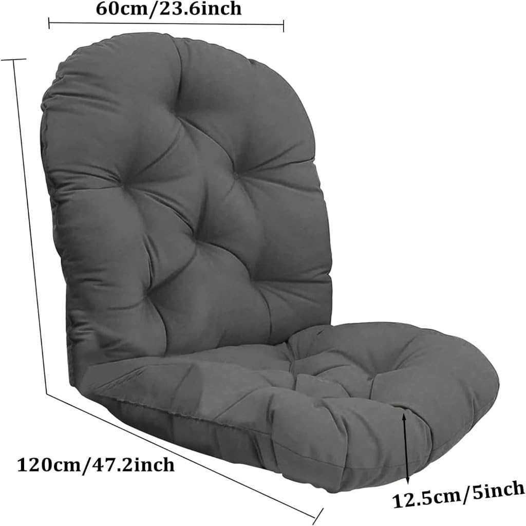 Fauteuil en Rotin Pivotant Coussin pour Fauteuil a Bascule Intérieur Rocker Coussin Pivotant Pad de Remplacement, pour Fauteuil Inclinable en Rotin(#H)