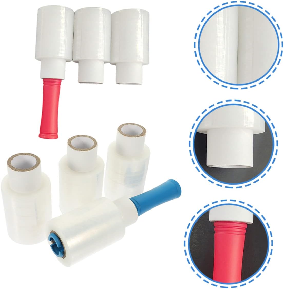 Industrial Stretch Wrap Film Handles Self-Adhesive Credit Membrane for Packing Moving