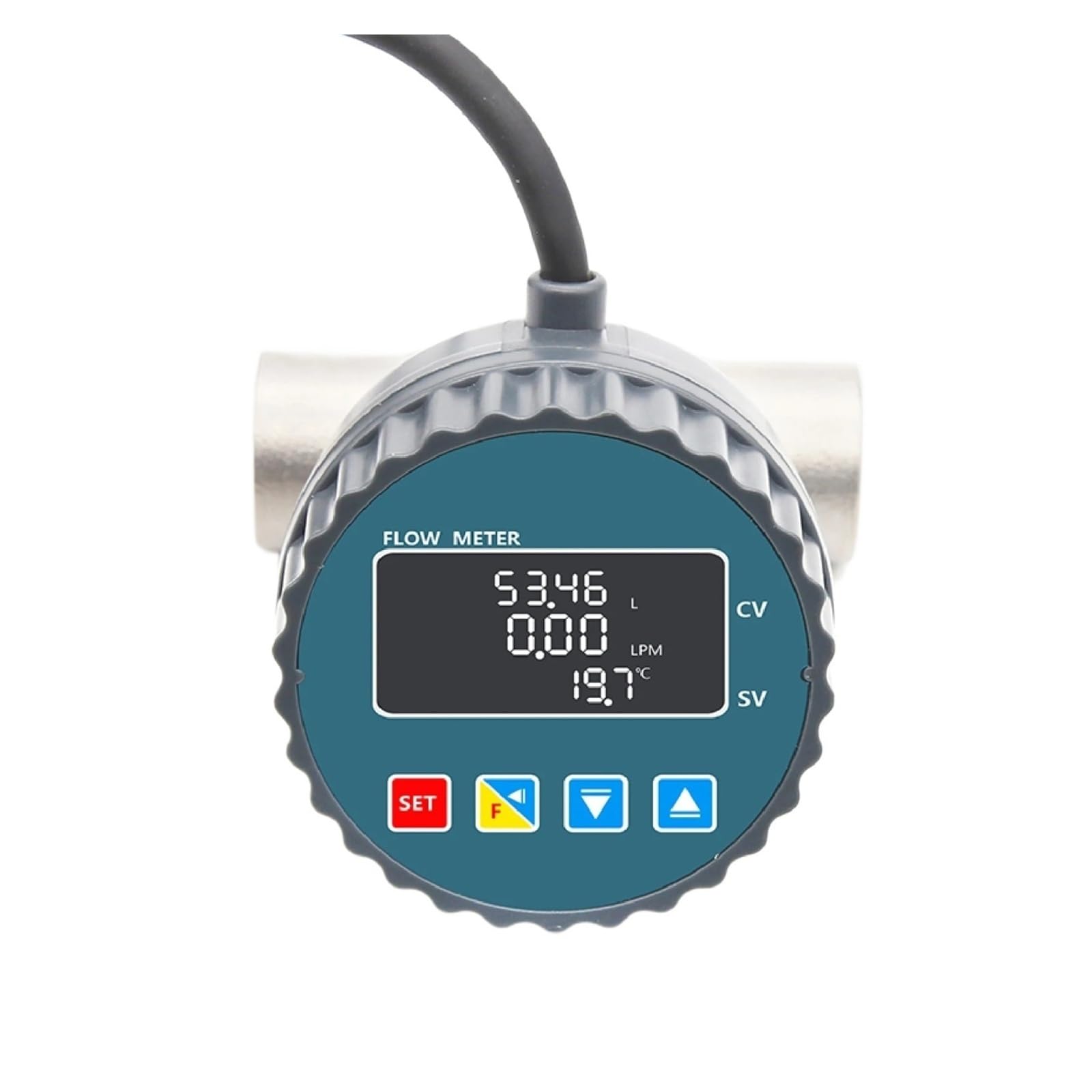 Sensor de caudalímetro con pantalla digital acero inoxidable RS485(32)