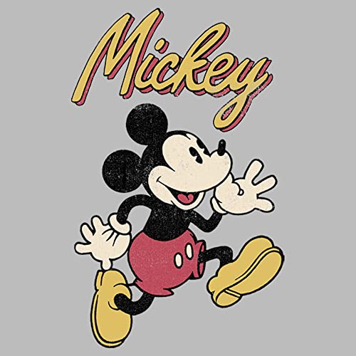 Image of Girl's Mickey & Friends Mickey Mouse Retro Running T-Shirt - Athletic Heather - X Small