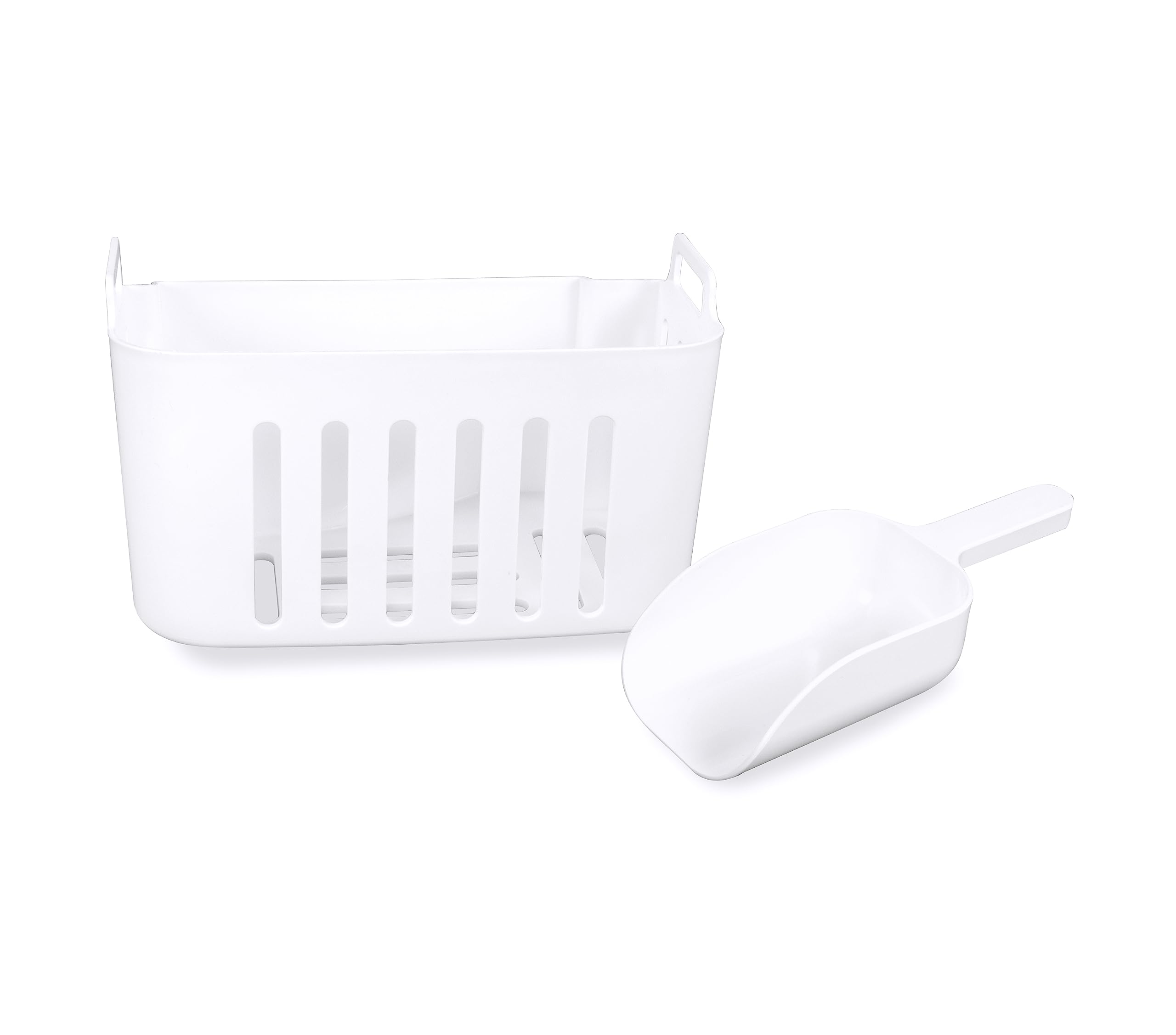 Nostalgia ThermoStar Automatic Self-Cleaning Portable Electric Countertop Ice Maker Machine With Handle,26 Pounds In 24 Hours With Ice Scoop And Basket,Perfect For Water Bottles,Drinks,Parties,White on Fridge.com - View 6