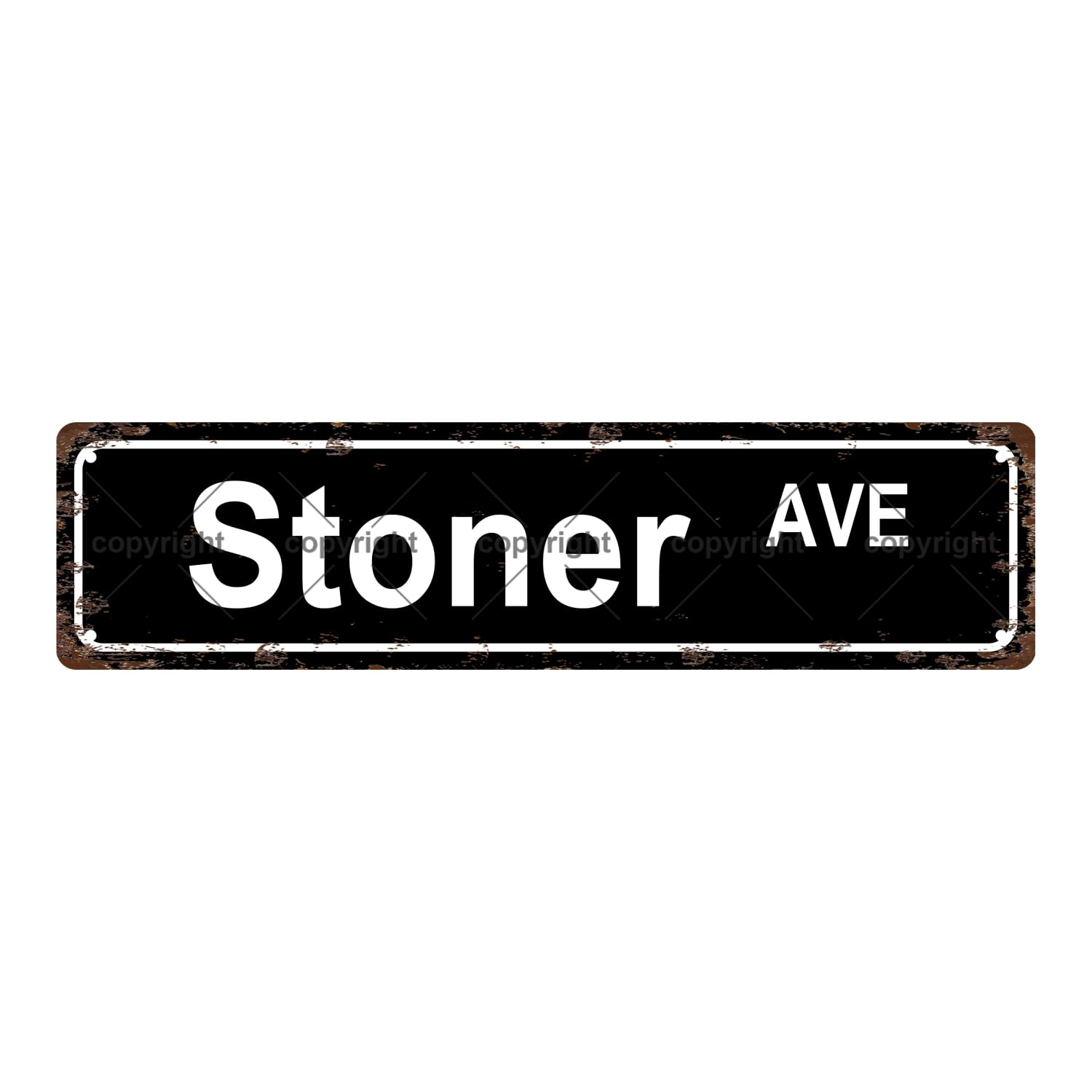Stoner Ave Weed Vintage Metal Tin Sign,Street Sign,Home Decor,Room Decor,Wall Decor,Bathroom Decor,Bar Decor,Cafe Decor,Garage Decor,4x16 Inch