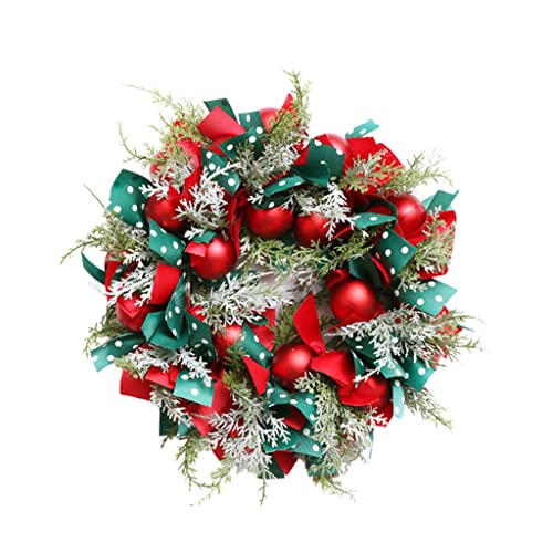 Couronne de Noël artificielle de 50 cm pour éviter les aiguilles sur la cheminée