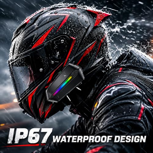 Image of Primate C5S Bluetooth Dual Earphone for Helmet with Wireless V5.4 Connectivity, HD Calling and HiFi Stereo Music, IP67 Waterproof Headset, Noise Reduction Mic, Universal Helmet