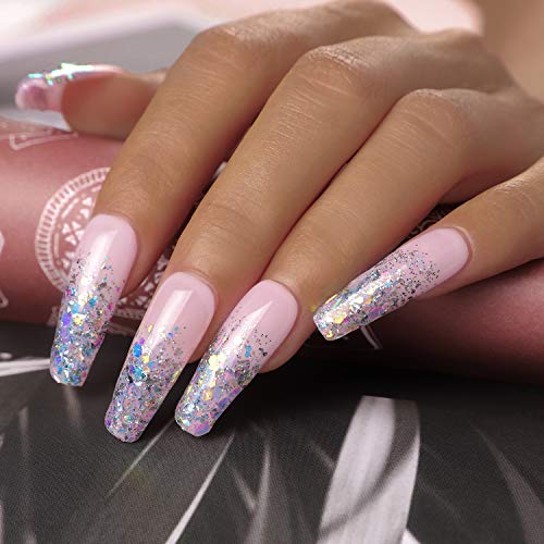 3 Colors Poly Nail Gel Kit with 36W LED Nail Lamp,6 Colors U V Gel Polish 2pcs Color Change Gel Polish, Top and Base Coat Nail Art Manicure Tools Set