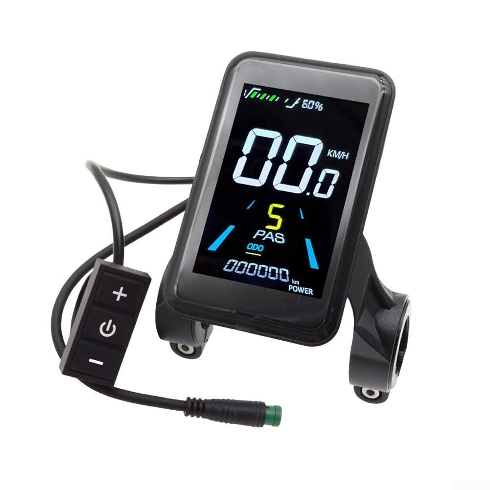 Display a Colori per Bici elettrica, 24 V, 36 V, 48 V, Supporto di Tensione | X3 a 5 pin alloggiamento resistente alle intemperie, interfaccia chiara di lettura