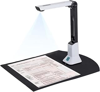 Document Scanner Portable 8MP High Definition Book Scanner Flatten Curve Technology, Capture A4 Document Camera For File Recognition Scanner