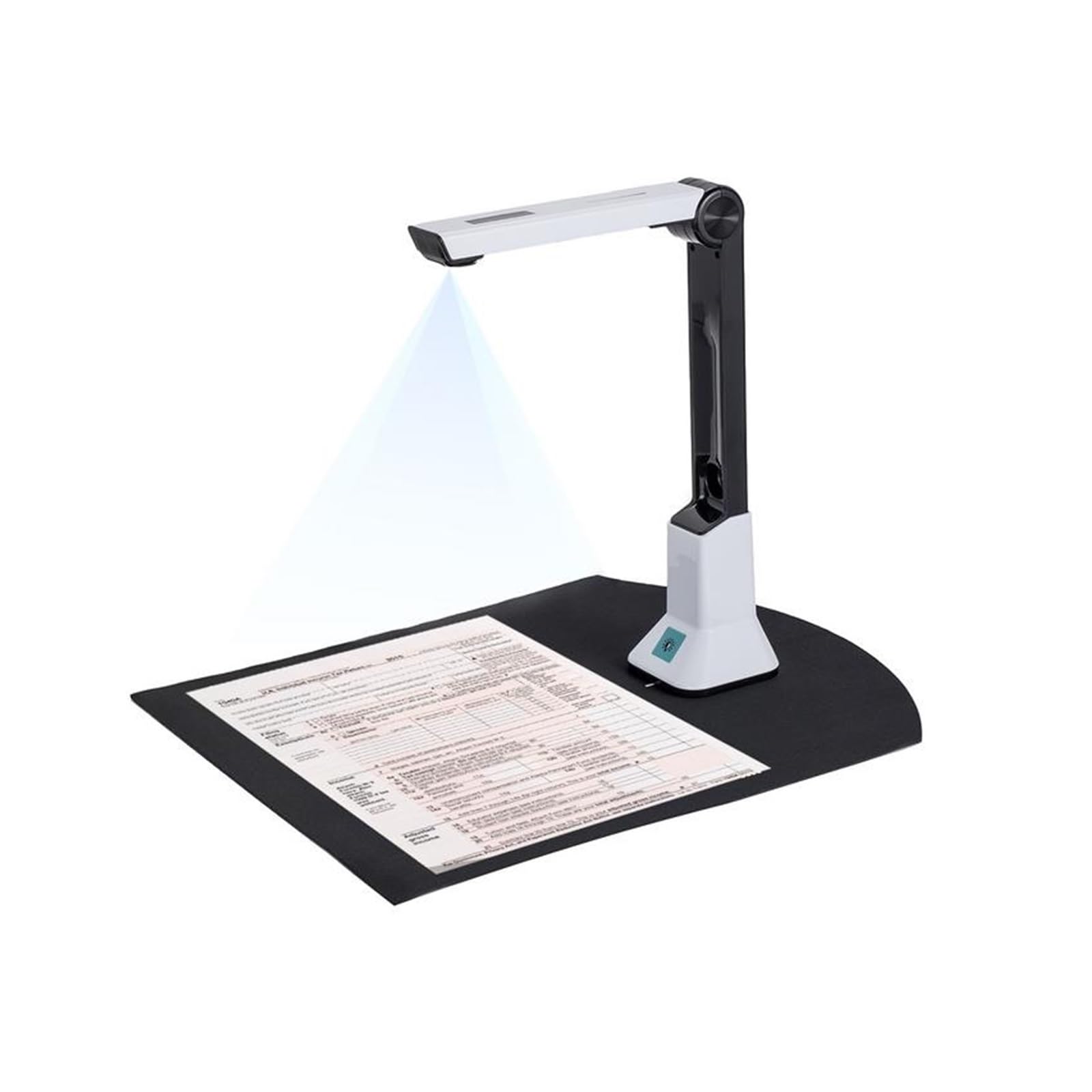 Document Scanner, Portable 8MP High Definition Book Scanner Flatten Curve Technology, Capture A4 Document Camera for File Recognition Scanner