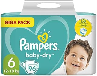 Pampers Baby-Dry Rozmiar 6 Do 12 Godzin Ochrony 13-18Kg,96.0 Sztuk