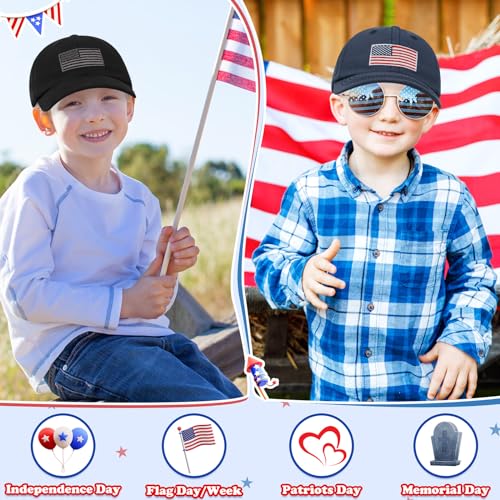 Sarfel Toddler Baseball Hat Baby Baseball Cap USA Caps Kids Trucket Hats Infant Caps Toddler Ball Cap American Flag Hat Kids4