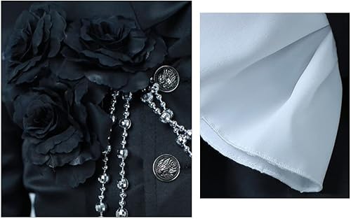 Miniatura 6 de Cosplay.fm Disfraz de anime para mujer, traje clásico negro con accesorios