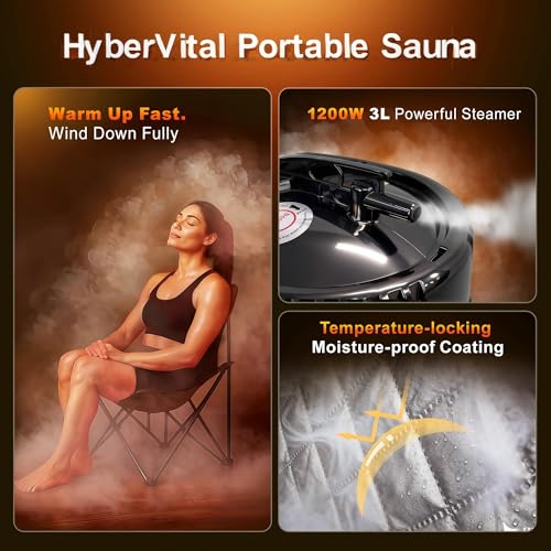 Portable Sauna for Home, Spacious Sauna Tent with 3.0L Fast-Heating Steamer Steamer & Ergonomic Chair for Full Body SPA, Easy Assembly Quick Heat-Up Sauna Experience - Image 3